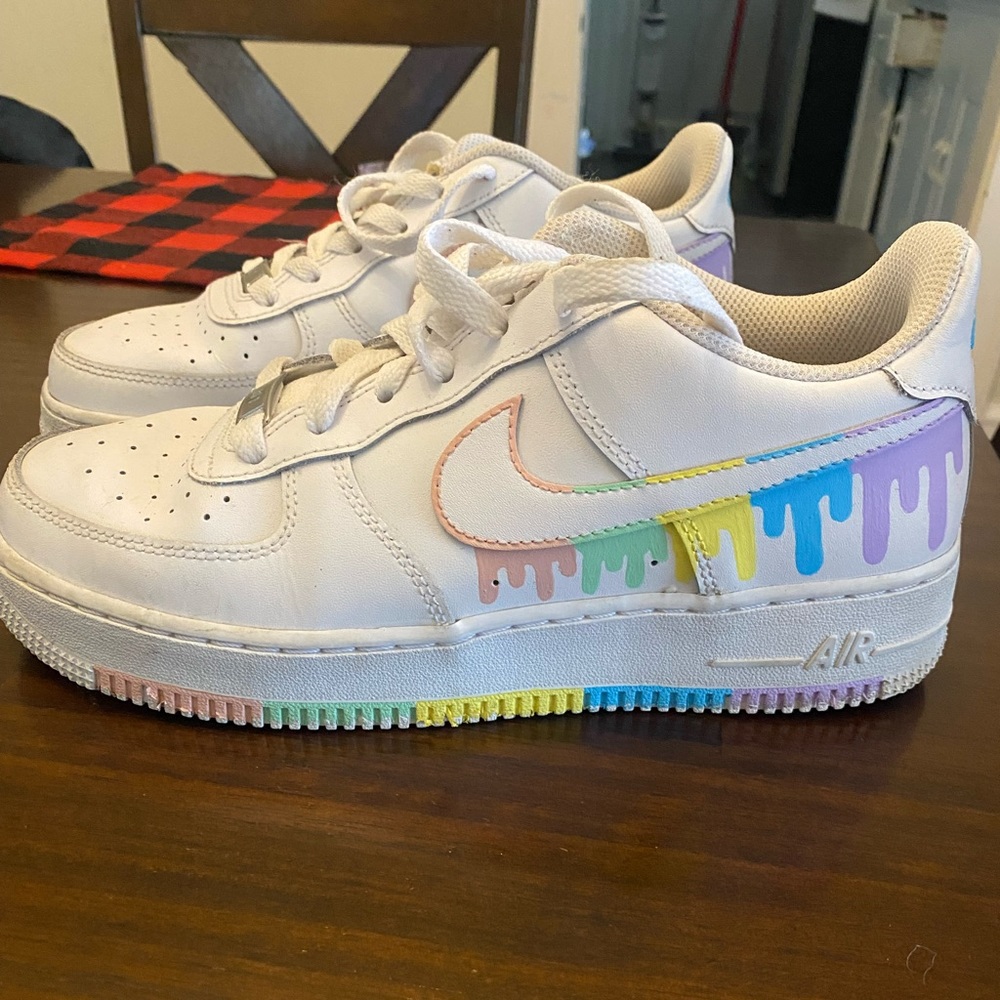 Nike Air Force 1 pastel Drip Custom Size 8